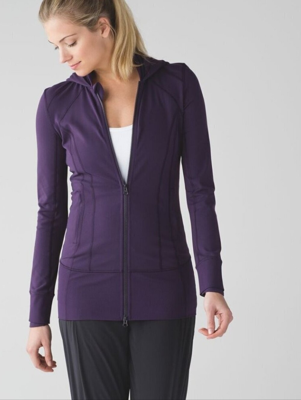Lululemon Daily Practice Jacket Deep Zinfandel Purple Size 6